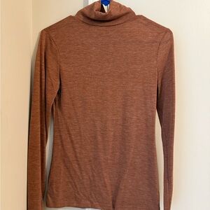 Burnt Orange Long Sleeve Turtleneck Top